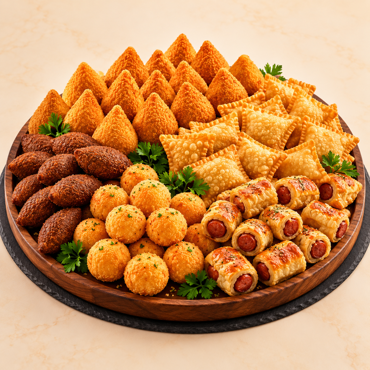 Combo com 100 mini salgados